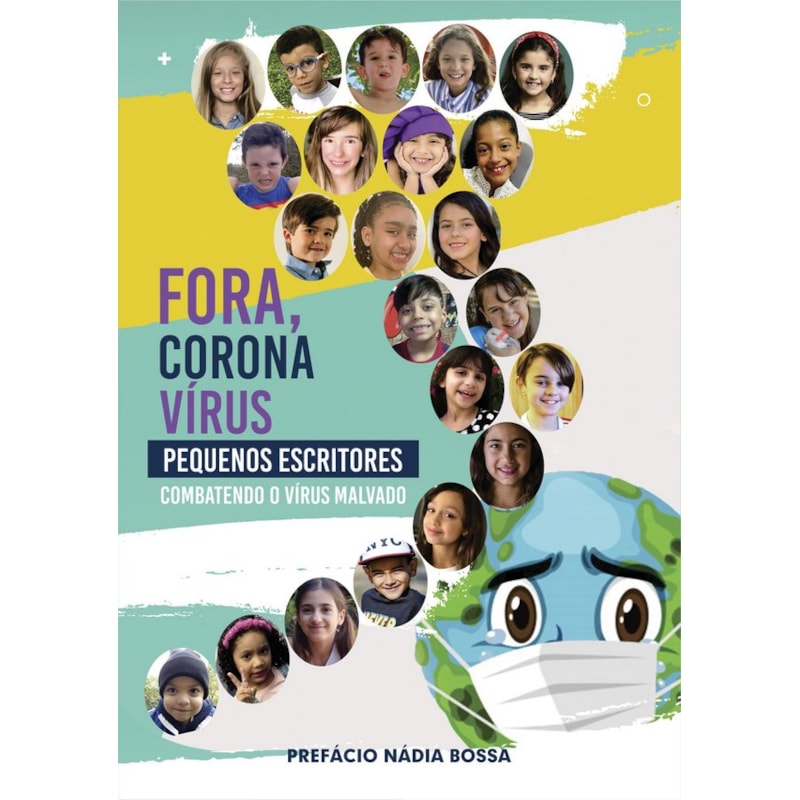 Fora coronavírus - pequenos escritores combatendo o vírus malvado