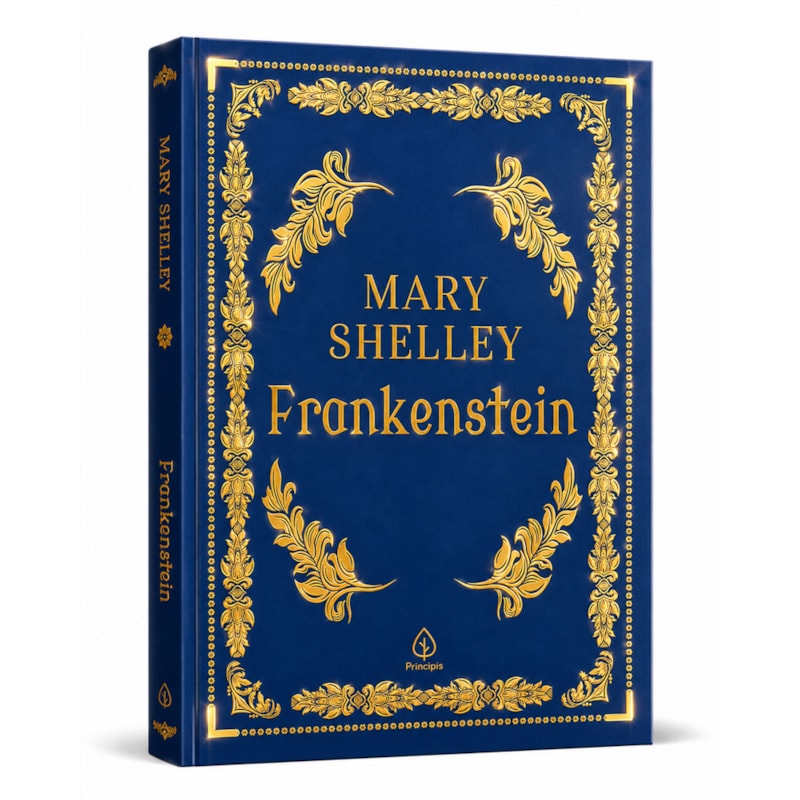 FRANKENSTEIN - EDIÇÃO ESPECIAL DE LUXO ALMOFADADA COM BORDAS DOURADAS E FITILHO