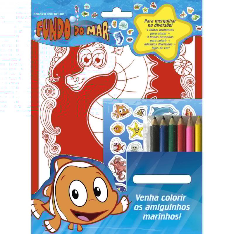 FUNDO DO MAR - COLORIR COM BRILHO