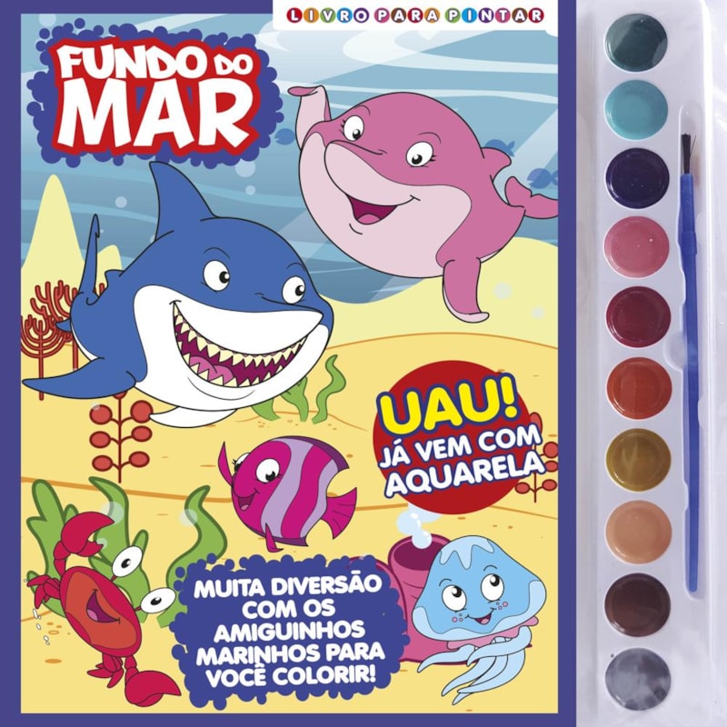 FUNDO DO MAR LIVRO PARA PINTAR COM AQUARELA