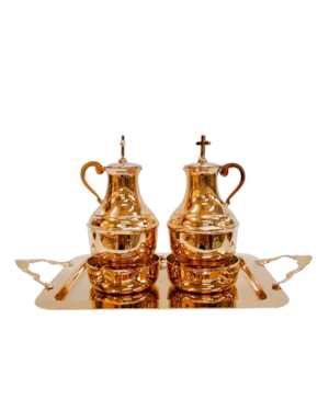 GALHETAS DOURADO 15CM
