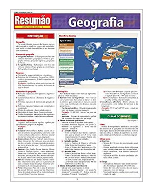 GEOGRAFIA - RESUMAO CIENCIAS HUMANAS 6 - 1ª