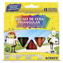 GIZ CERA ACRILEX TRIANGULAR COM 12 CORES