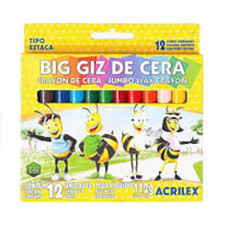 GIZ DE CERA ACRILEX BIG COM 12 CORES