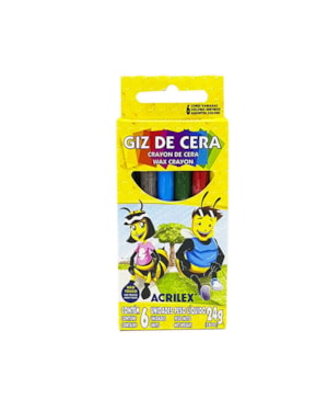 GIZ DE CERA ACRILEX COM 6 CORES