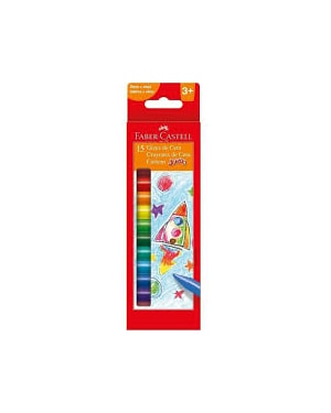 GIZ DE CERA FABER CASTELL CURTOM COM 15 CORES
