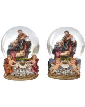 GLOBO DE NEVE SAGRADA FAMÍLIA E ANJOS 6CM DE ALTURA