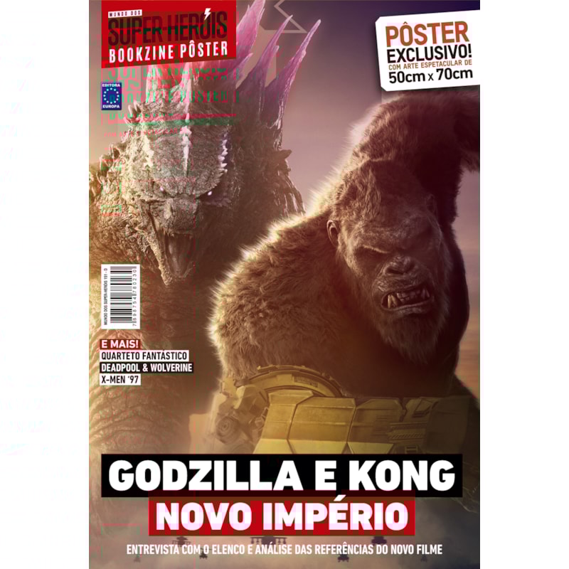 GODZILLA E KONG - SUPERPÔSTER MUNDO DOS SUPER-HERÓIS
