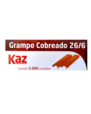 GRAMPO COBREADO 26/6 KAZ C/ 5000 UNIDADES