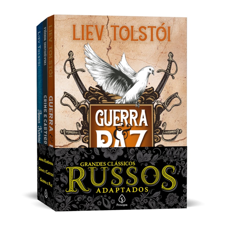 GRANDES CLÁSSICOS RUSSOS ADAPTADOS - KIT COM 3 LIVROS