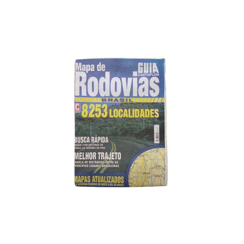 GUIA CARTOLPLAM MAPA RODOVIAS BRASIL CAPA PVC