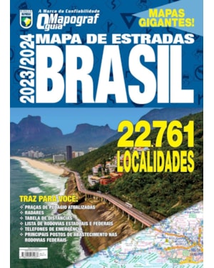 GUIA MAPOGRAF MAPA DE ESTRADAS BRASIL 2023/2024 - GIGANTE