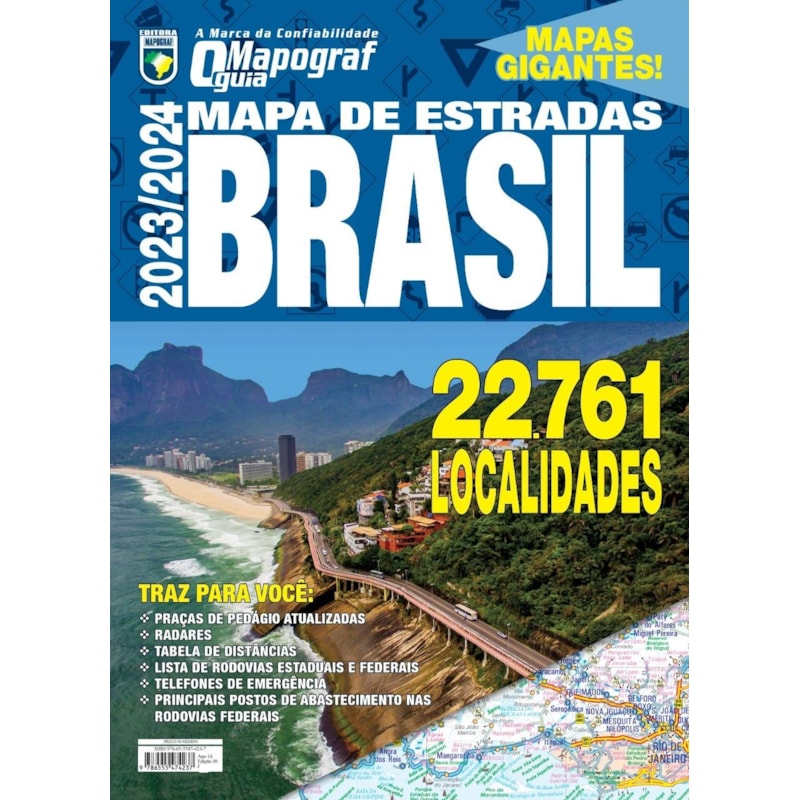 GUIA MAPOGRAF MAPA DE ESTRADAS BRASIL 2023/2024 - GIGANTE