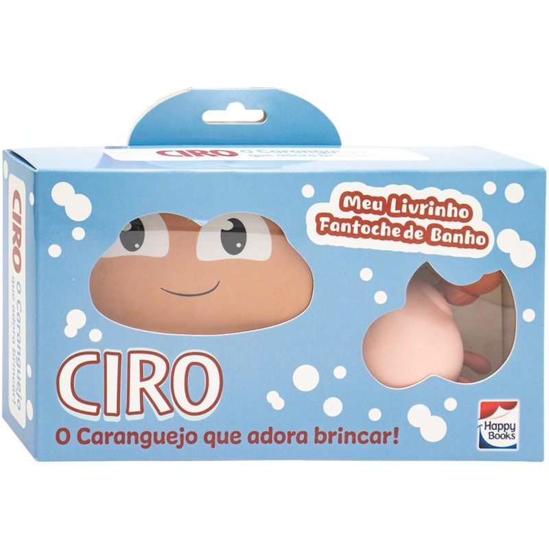 Happy Baby Meu Livrinho Fantoche de Banho: Ciro, o Caranguejo adora brincar