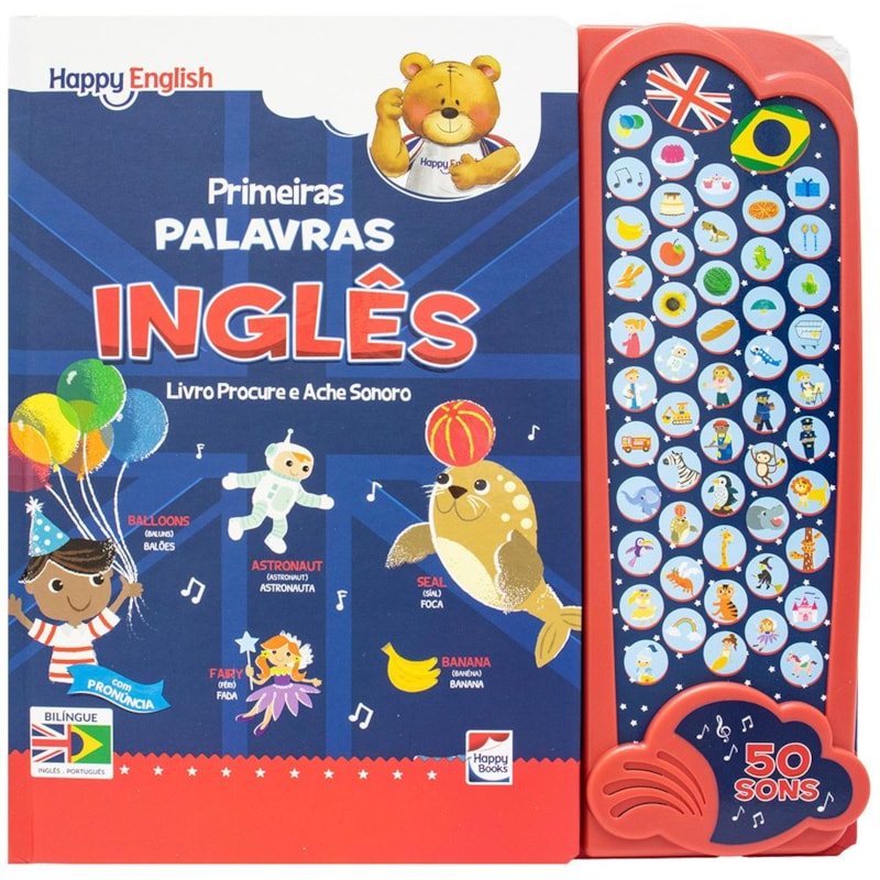 Happy English Procure e Encontre - Livro Sonoro: Primeiras Palavras ING