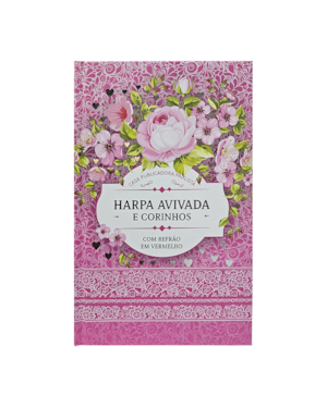 HARPA AVIVADA E CORINHOS LETRA HIPERGRANDE 02 FLORAL PINK