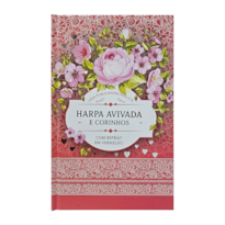 HARPA AVIVADA E CORINHOS LETRA HIPERGRANDE 03 FLORAL ROSA