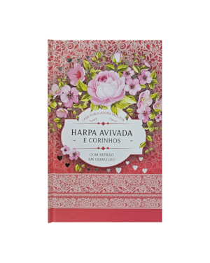 HARPA AVIVADA E CORINHOS LETRA HIPERGRANDE 03 FLORAL ROSA