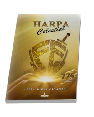 HARPA CELESTIAL LETRA GRANDE - CAPA FÉ DOURADA - BROCHURA