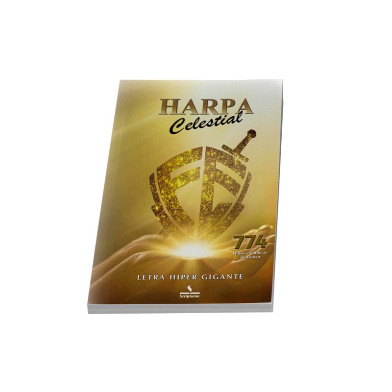 HARPA CELESTIAL LETRA GRANDE - CAPA FÉ DOURADA - BROCHURA