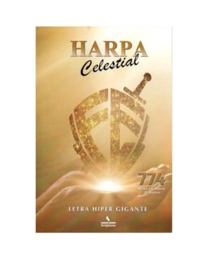 HARPA CELESTIAL LETRA GRANDE - CAPA FÉ DOURADA - ESPIRAL
