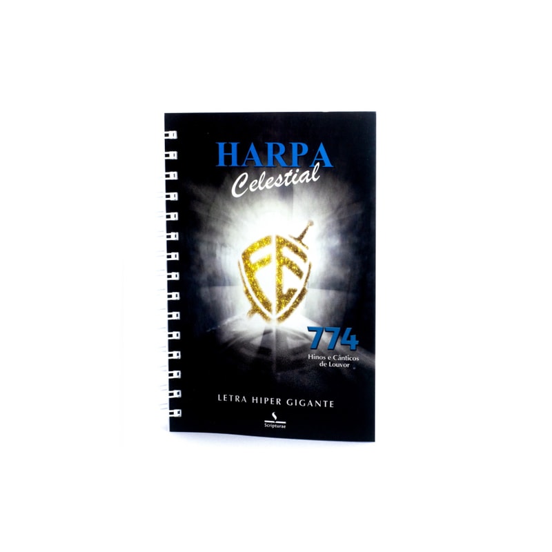 HARPA CELESTIAL LETRA GRANDE - CAPA FÉ PRETA - ESPIRAL