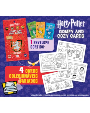 HARRY POTTER - COMFY AND COZY 4 CARDS PARA COLORIR E COLECIONAR