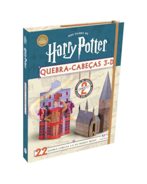 HARRY POTTER - LIVRO COM QUEBRA-CABEÇA 3D