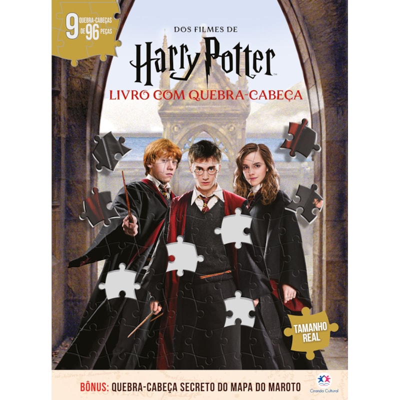 HARRY POTTER - LIVRO COM QUEBRA-CABEÇA