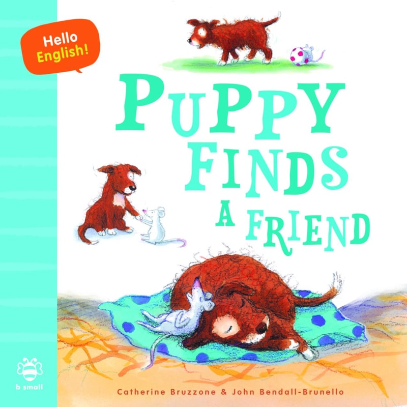 HELLO ENGLISH - PUPPY FINDS A FRIEND: COM QR CODE