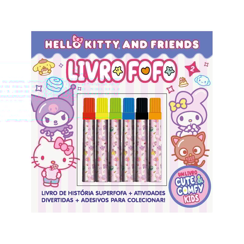 HELLO KITTY AND FRIENDS - CUTE & COMFY KIDS - LIVRO FOFO