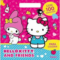 HELLO KITTY - COLORIR COM ALÇA E 100 ADESIVOS