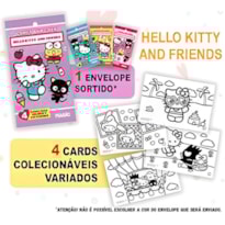 HELLO KITTY COMFY AND COZY - 4 CARDS PARA COLORIR E COLECIONAR