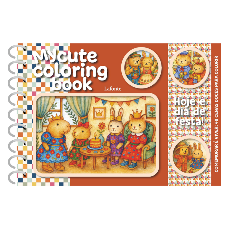 Hoje é dia de Festa! - Capa dura espiral: My cute coloring book