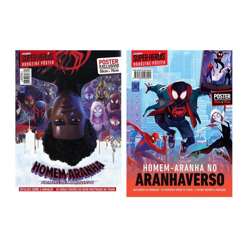 HOMEM ARANHA ARANHAVERSO - COLEÇÃO 2 PÔSTERES - SUPERPÔSTER MUNDO DOS SUPER-HERÓIS