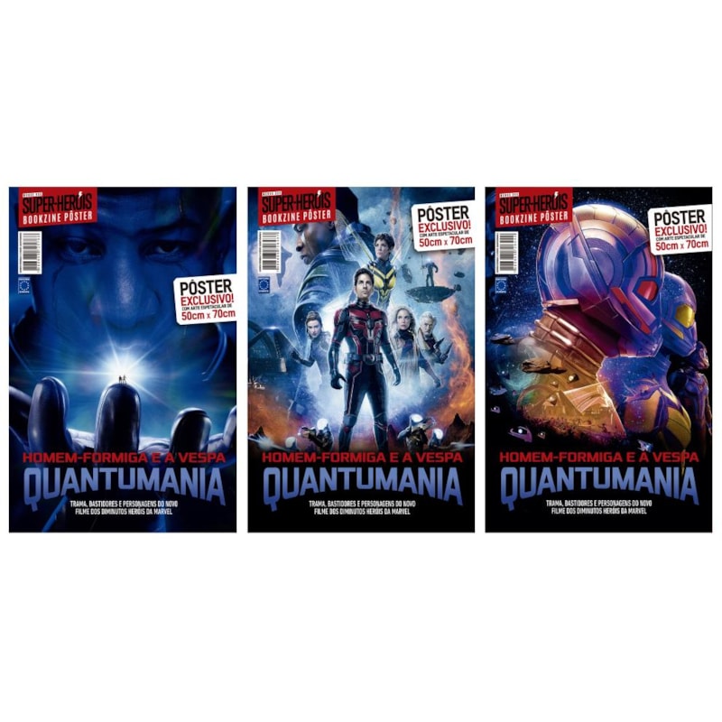HOMEM-FORMIGA E A VESPA: QUANTUMANIA - COLEÇÃO 3 PÔSTERES - SUPERPÔSTER MUNDO DOS SUPER-HERÓIS