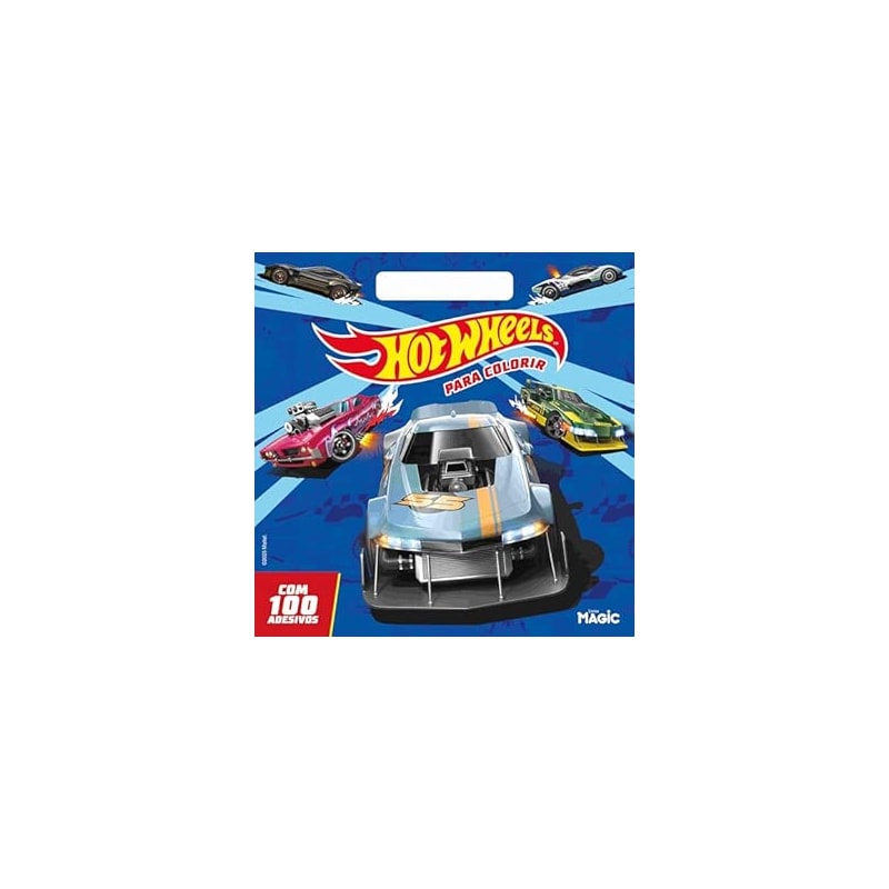 HOT WHEELS - COLORIR COM ALÇA E 100 ADESIVOS