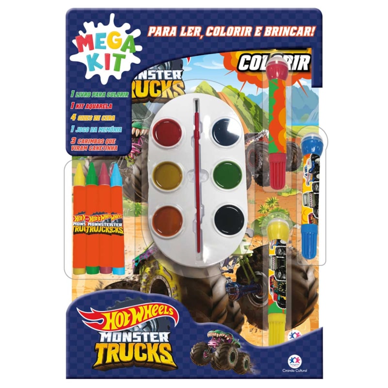 HOT WHEELS - LER, COLORIR E BRINCAR