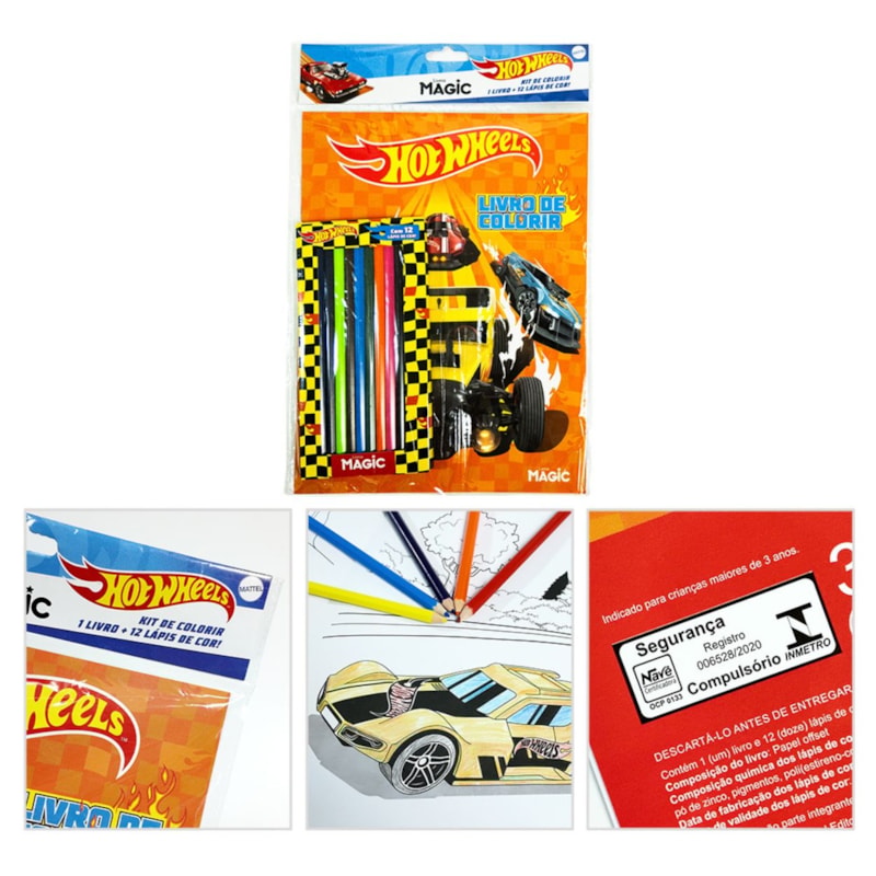 HOT WHEELS - LIVRO DE COLORIR