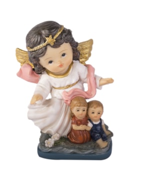 IMAGEM ANJO DA GUARDA 10CM DE ALTURA ROSA OU AZUL