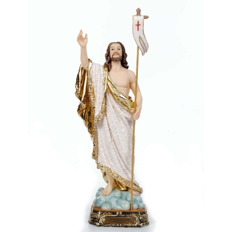 IMAGEM CRISTO RESSUSCITADO BARROCO 20CM DE ALTURA