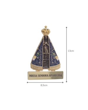 IMAGEM DE MESA NOSSA SENHORA APARECIDA 13CM METAL ZAMAC