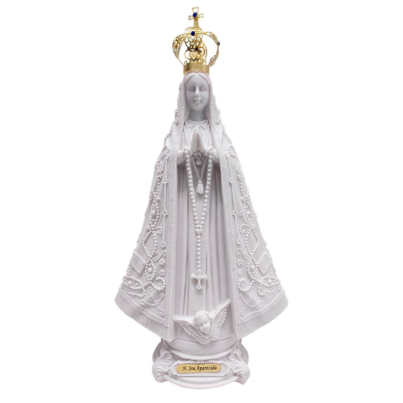 IMAGEM DE NOSSA SENHORA APARECIDA 35 CM DE ALTURA C/ COROA RESINA