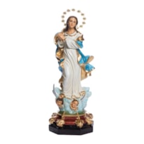 IMAGEM IMACULADA CONCEIÇÃO 52CM DE ALTURA C/ OLHOS DE VIDRO