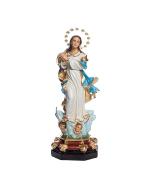 IMAGEM IMACULADA CONCEIÇÃO 52CM DE ALTURA C/ OLHOS DE VIDRO
