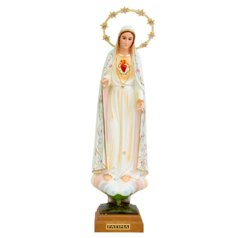 IMAGEM IMACULADO CORACÃO DE FATIMA - OV 30CM DE ALTURA