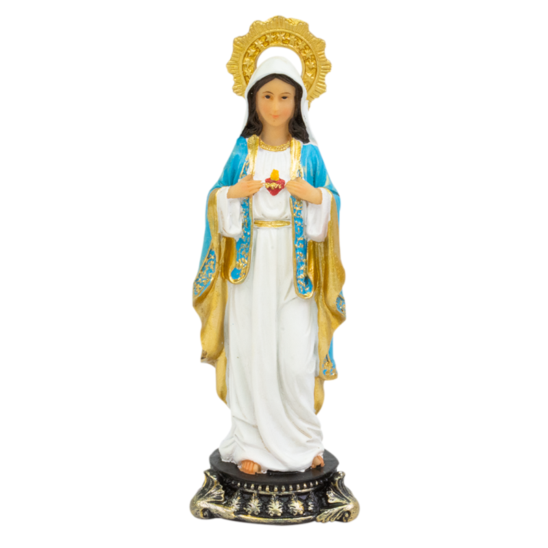 IMAGEM IMACULADO CORAÇÃO DE MARIA 13CM DE ALTURA