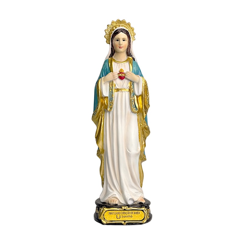 IMAGEM IMACULADO CORAÇÃO DE MARIA 20CM DE ALTURA