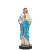 IMAGEM IMACULADO CORAÇÃO DE MARIA 45CM DE ALTURA C/ OLHOS DE VIDRO