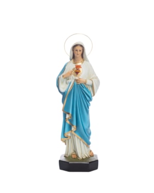 IMAGEM IMACULADO CORAÇÃO DE MARIA 45CM DE ALTURA C/ OLHOS DE VIDRO